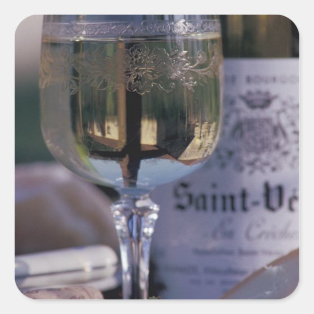 EU, France, Chablis, Local wine Square Sticker (Front)