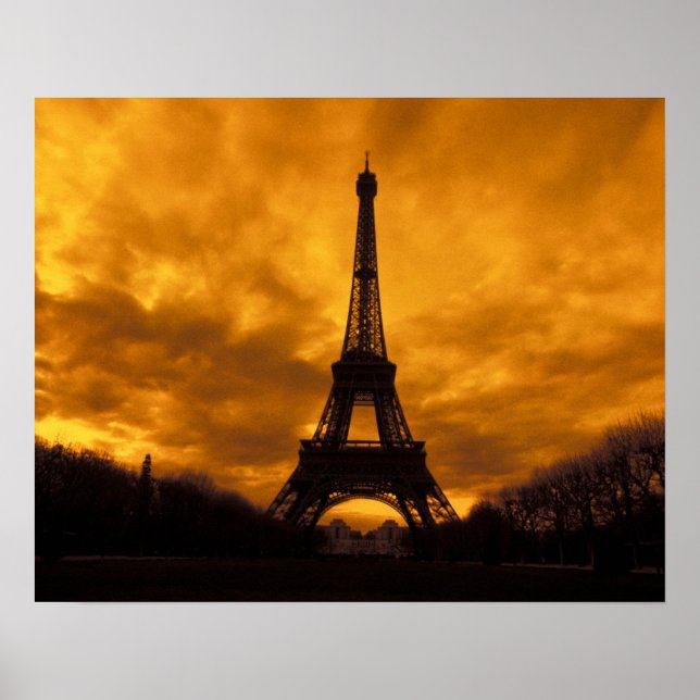 EU, France, Paris.  Eiffel Tower. Poster (Front)