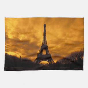 EU, France, Paris. Eiffel Tower. Tea Towel