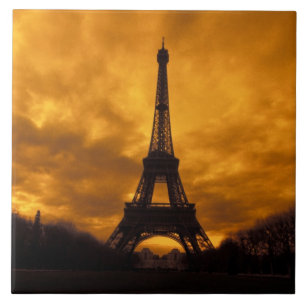 EU, France, Paris. Eiffel Tower. Tile