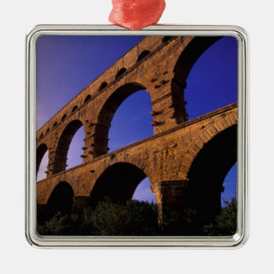 EU, France, Provence, Gard, Pont du Gard. 3 Metal Tree Decoration