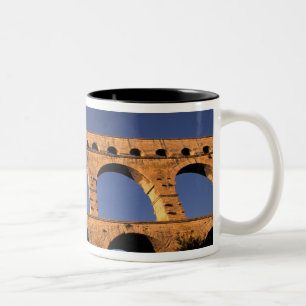 EU, France, Provence, Gard, Pont du Gard. Roman Two-Tone Coffee Mug