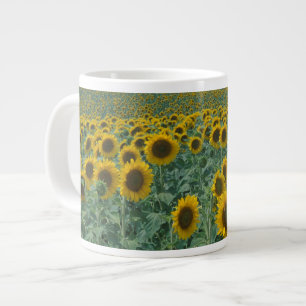 EU, France, Provence, Sunflower field Large Coffee Mug