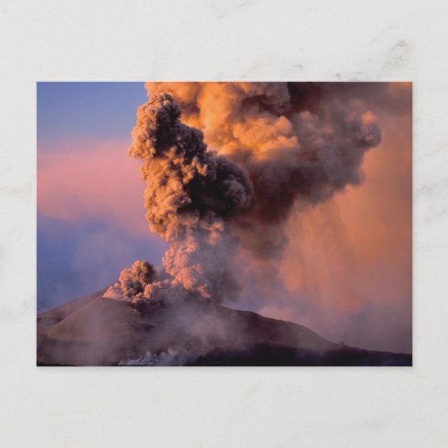 EU, Italy, Sicily, Mt. Etna summit vent Postcard (Front)