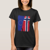 EU Norway Half Flag European Union Norwegian Ances