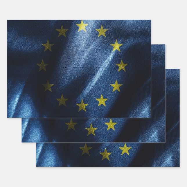 EU silk flag Wrapping Paper Sheet (Set)