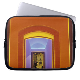 EU, Spain, Barcelona. Lit doorway near Picasso Laptop Sleeve