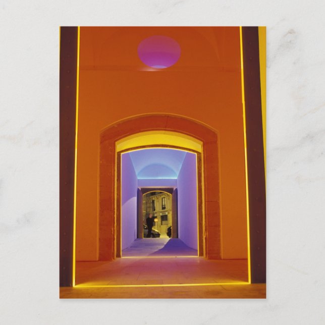 EU, Spain, Barcelona. Lit doorway near Picasso Postcard (Front)