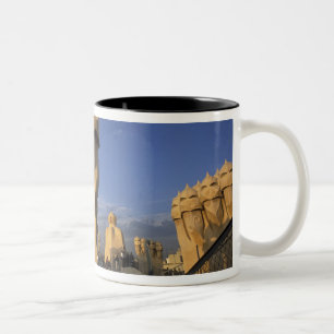 EU, Spain, Catalonia, Barcelona. Antonio Gaudi's Two-Tone Coffee Mug