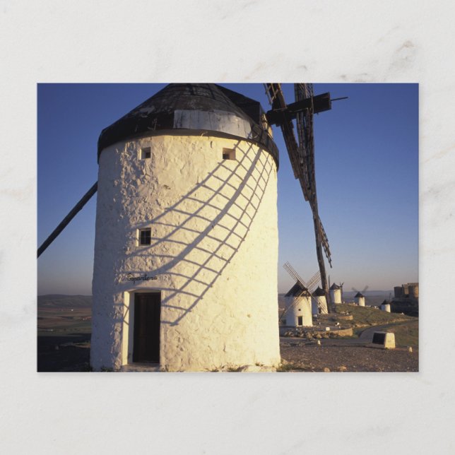 EU, Spain, Consuegro, La Mancha. Windmills and Postcard (Front)