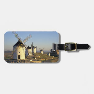 EU, Spain, La Mancha, Consuegra. Windmills and Luggage Tag