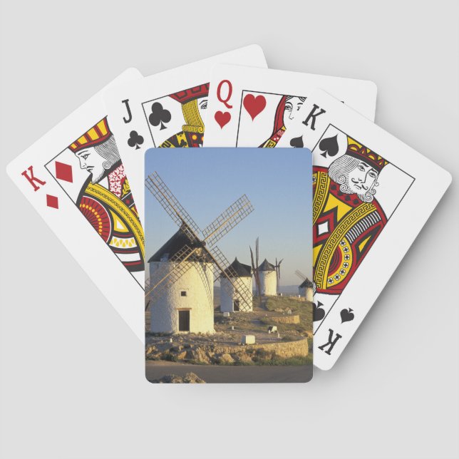 EU, Spain, La Mancha, Consuegra. Windmills and Playing Cards (Back)