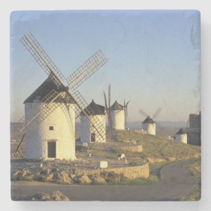 EU, Spain, La Mancha, Consuegra. Windmills and Stone Coaster