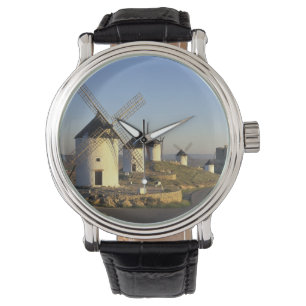 EU, Spain, La Mancha, Consuegra. Windmills and Watch