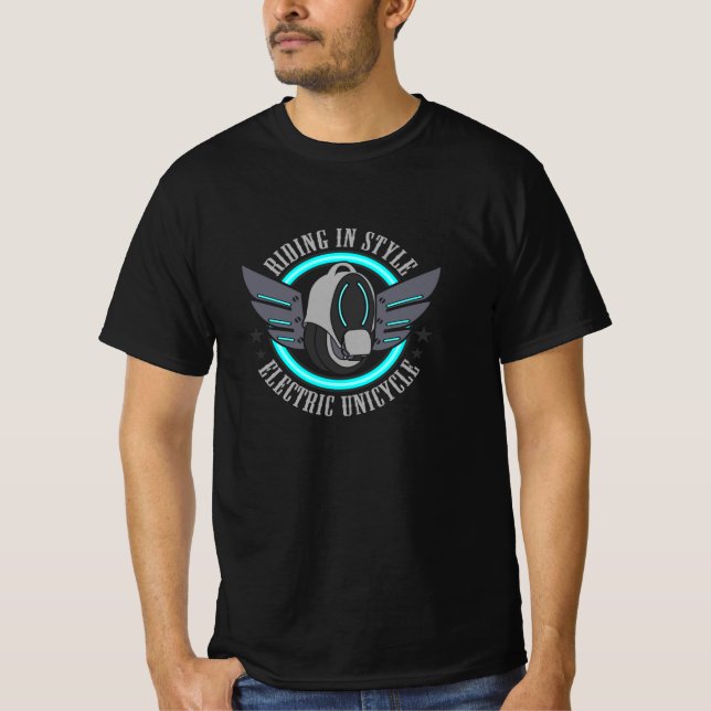 EUC Monowheel Riding in Style T-Shirt (Front)