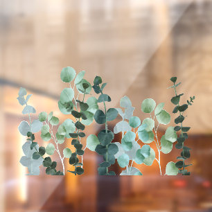 Eucalypt leaves sticker transparent blue green