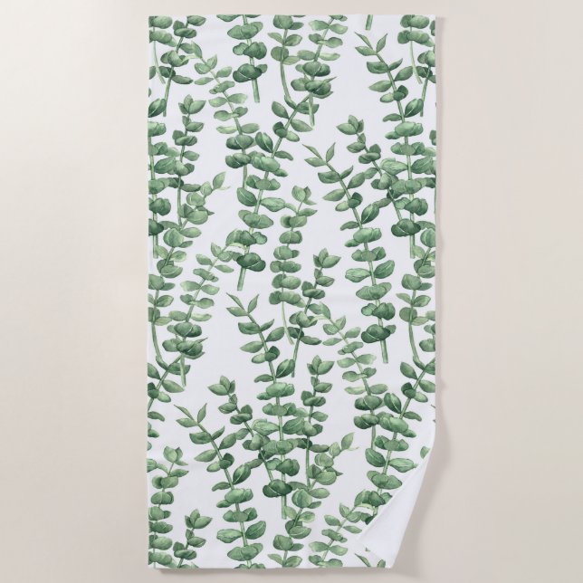 Eucalyptus 1 beach towel (Front)