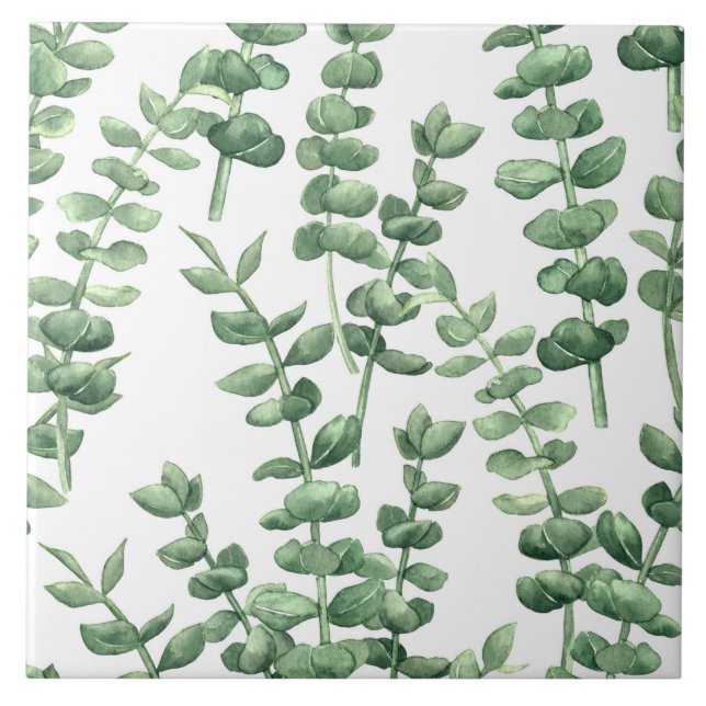 Eucalyptus 1 ceramic tile (Front)