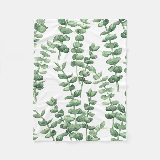 Eucalyptus 1 fleece blanket (Front)