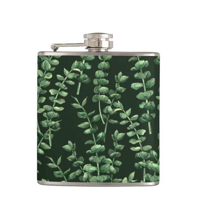 Eucalyptus 2 hip flask (Front)