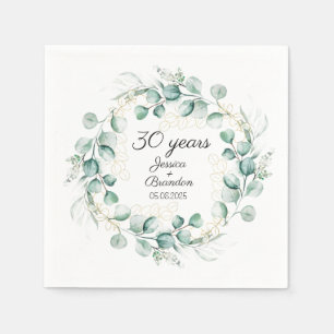 Eucalyptus 30th Pearl Wedding Anniversary Napkin