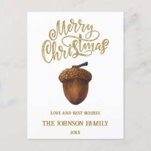 Eucalyptus Acorns Christmas Card