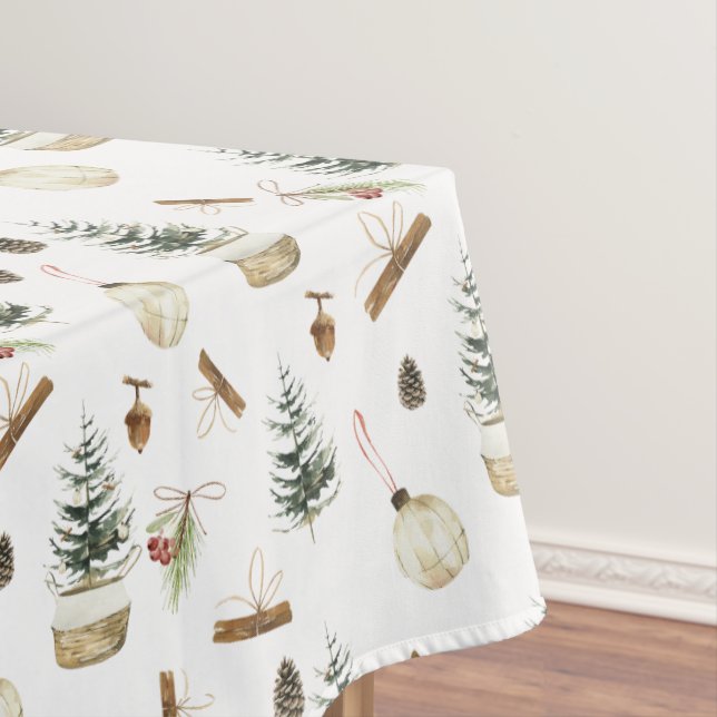 Eucalyptus Acorns Christmas  Tablecloth (In Situ)