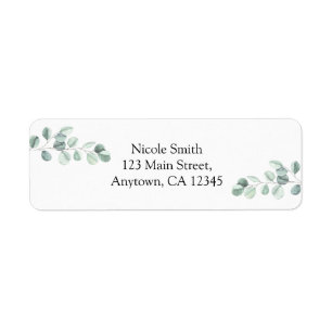 Eucalyptus Address Label Return Address Label
