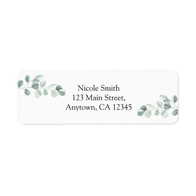 Eucalyptus Address Label Return Address Label (Front)