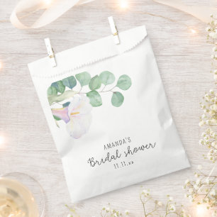 Eucalyptus and calla flower - bridal shower favour bag