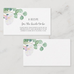 Eucalyptus and calla - Recipe for the bride-to-be Enclosure Card