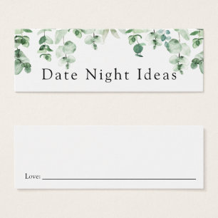 Eucalyptus and Greenery Date Night Idea Card