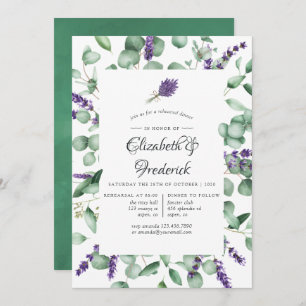 Eucalyptus and Lavender Greenery Rehearsal Dinner Invitation