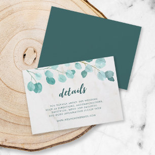 Eucalyptus and Marble Details Enclosure Card