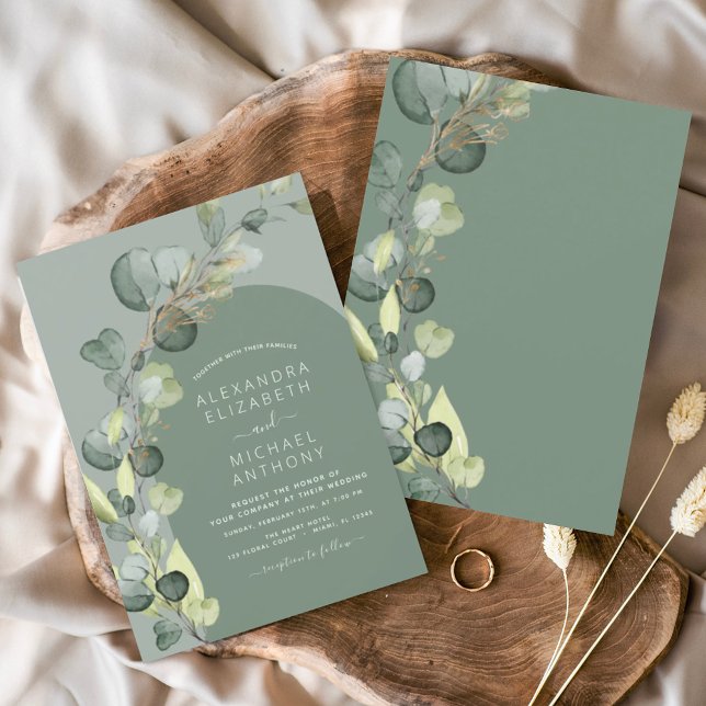 Eucalyptus Arch Greenery Wedding Invitation (Creator Uploaded)