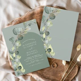 Eucalyptus Arch Greenery Wedding Invitation