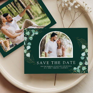 Eucalyptus Arch Photo Emerald Green Wedding Save The Date