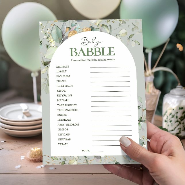 Eucalyptus Baby Babble Word Scramble games (Creator Uploaded)