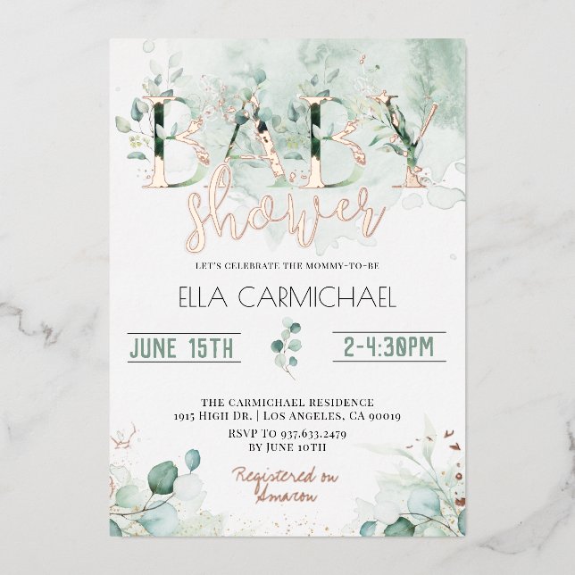 Eucalyptus Baby Shower (Front)