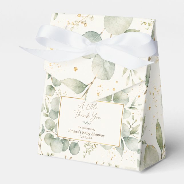 Eucalyptus baby shower Favour Box (Front Side)