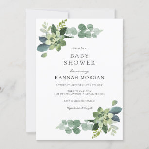 Eucalyptus Baby Shower Invitation
