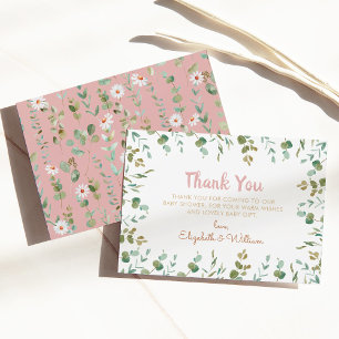 Eucalyptus Baby Shower Thank You Card