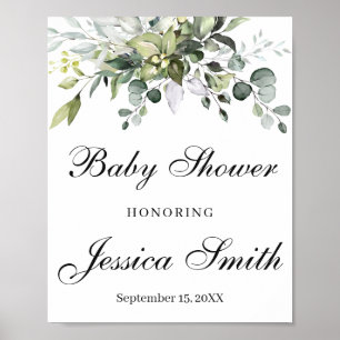 Eucalyptus Baby Shower Welcome Poster Sign