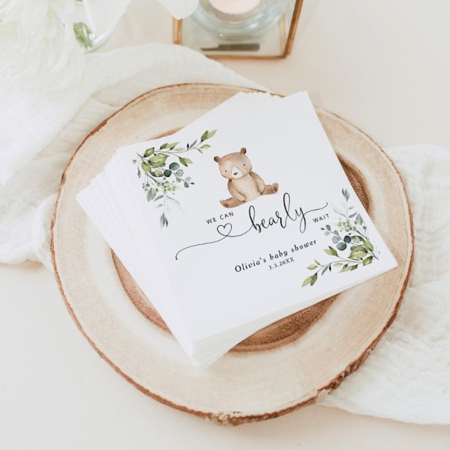 Eucalyptus bear baby shower napkin (Creator Uploaded)