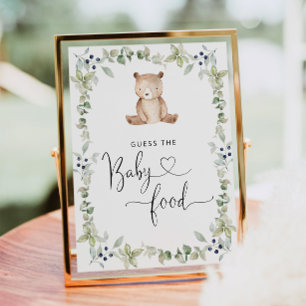 Eucalyptus bear guess the baby food poster