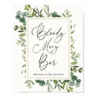 Eucalyptus Bloody Mary Bar Sign