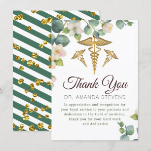 Eucalyptus Bloom Doctor   Nurse Thank You Card