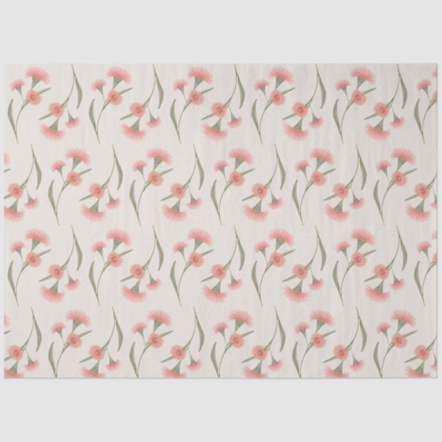 Eucalyptus Blossom on ivory Tissue Paper (Front)