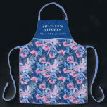 Eucalyptus Blue And Pink Grevillea  Apron<br><div class="desc">Looking for the perfect way to show your friends and family just how much you love them? Look no further than this eucalyptus blue and pink grevillea customisable apron. This apron features pretty pink grevillea and dollar eucalyptus leaves, you can also add your name or slogan to the top of...</div>