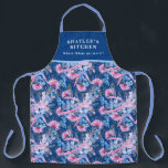 Eucalyptus Blue And Pink Grevillea  Apron<br><div class="desc">Looking for the perfect way to show your friends and family just how much you love them? Look no further than this eucalyptus blue and pink grevillea customisable apron. This apron features pretty pink grevillea and dollar eucalyptus leaves, you can also add your name or slogan to the top of...</div>